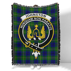 Scottish Tartan Johnston Modern Clan Woven Blanket Crest Style