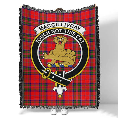 Scottish Tartan MacGillivray Modern Clan Woven Blanket Crest Style