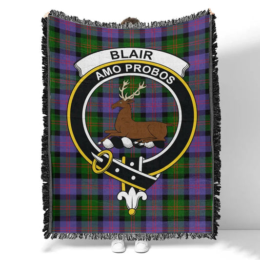 Scottish Tartan Blair Modern Clan Woven Blanket Crest Style