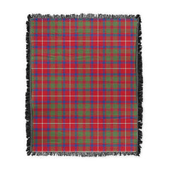 Scottish Tartan Shaw Red Modern Clan Woven Blanket Plaid Style