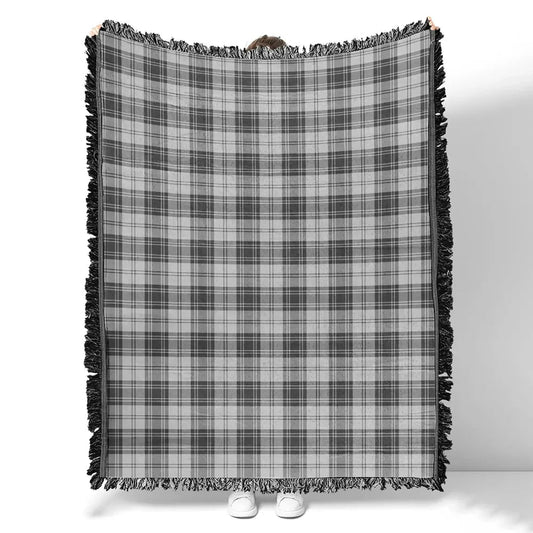 Scottish Tartan Douglas Grey Modern Clan Woven Blanket Plaid Style