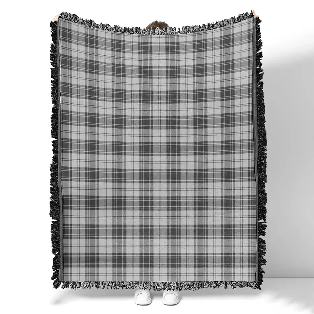 Scottish Tartan Douglas Grey Modern Clan Woven Blanket Plaid Style