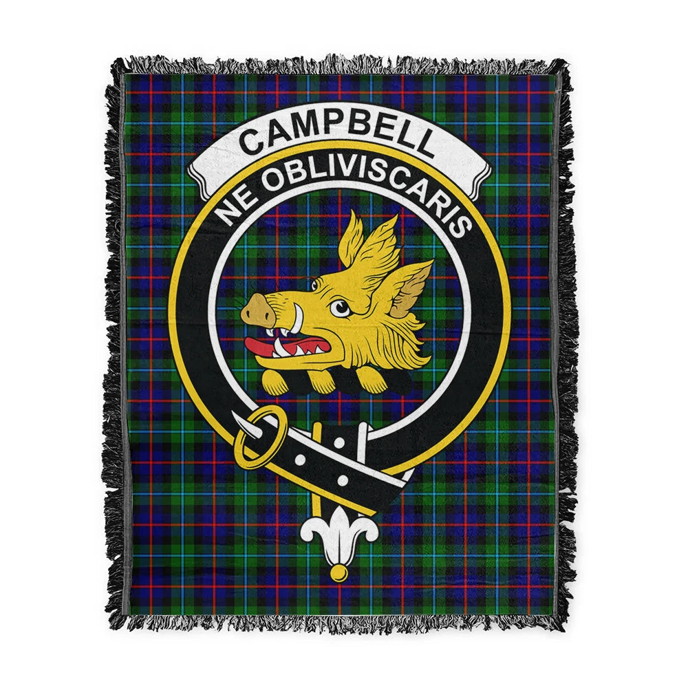 Scottish Tartan Campbell of Cawdor Modern Clan Woven Blanket Crest Style