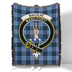 Scottish Tartan MacKay Blue Clan Woven Blanket Crest Style