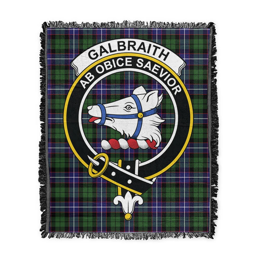 Scottish Tartan Galbraith Modern Clan Woven Blanket Crest Style