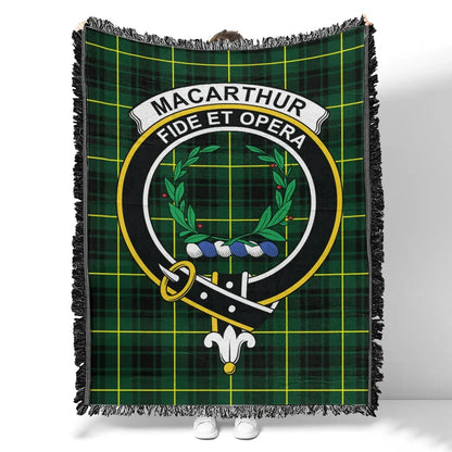 Scottish Tartan MacArthur Modern Clan Woven Blanket Crest Style