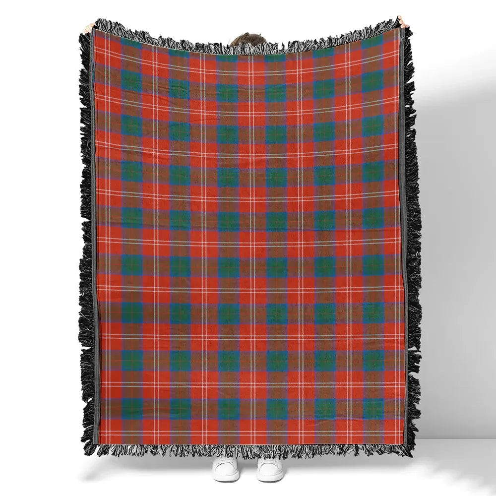 Scottish Tartan Chisholm Ancient Clan Woven Blanket Plaid Style