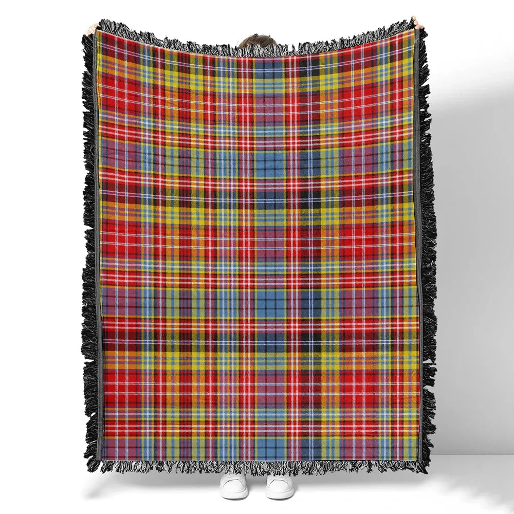 Scottish Tartan Ogilvie of Airlie Ancient Clan Woven Blanket Plaid Style
