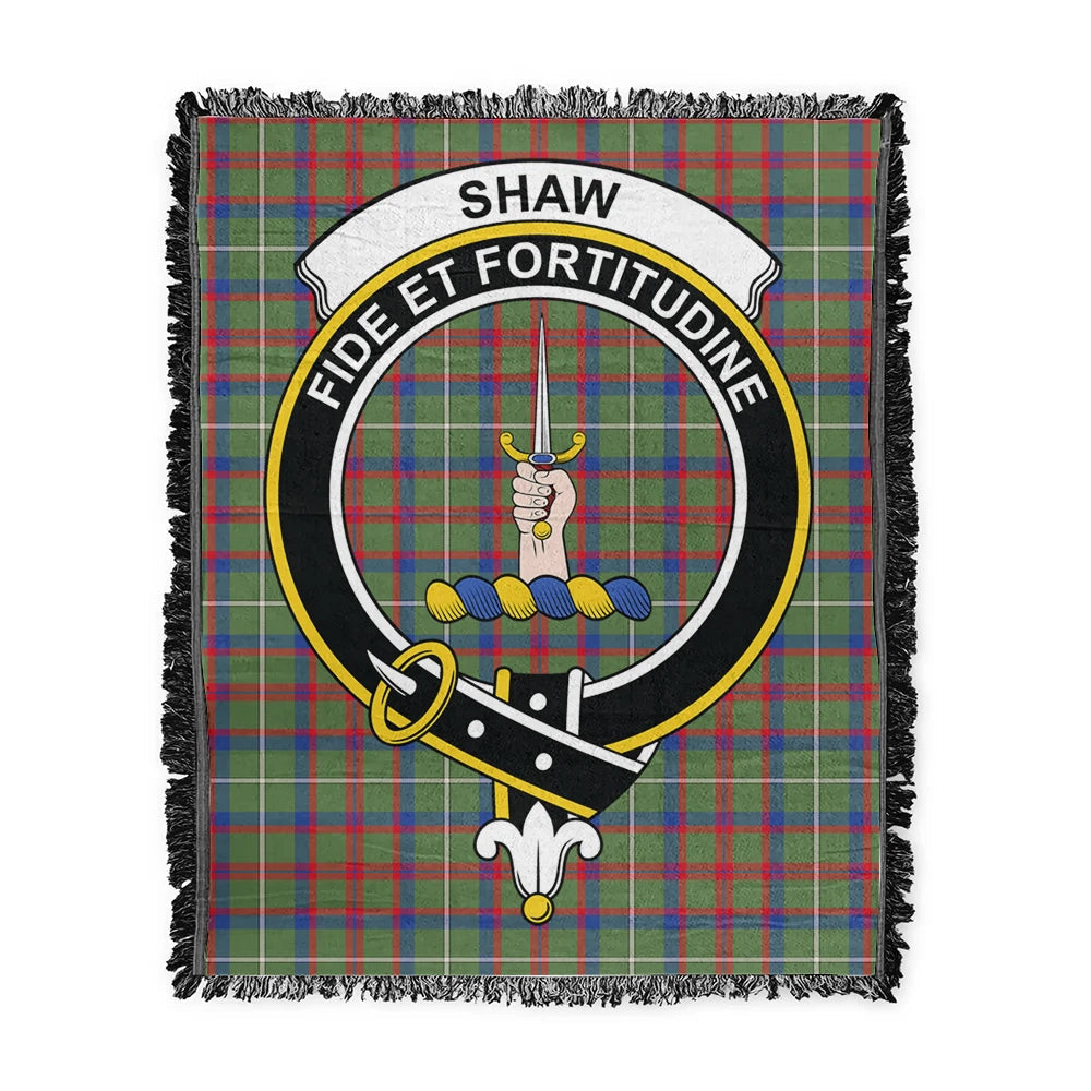 Scottish Tartan Shaw Green Modern Clan Woven Blanket Crest Style