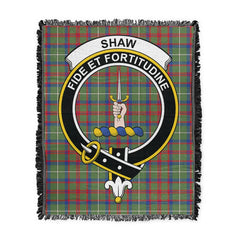 Scottish Tartan Shaw Green Modern Clan Woven Blanket Crest Style