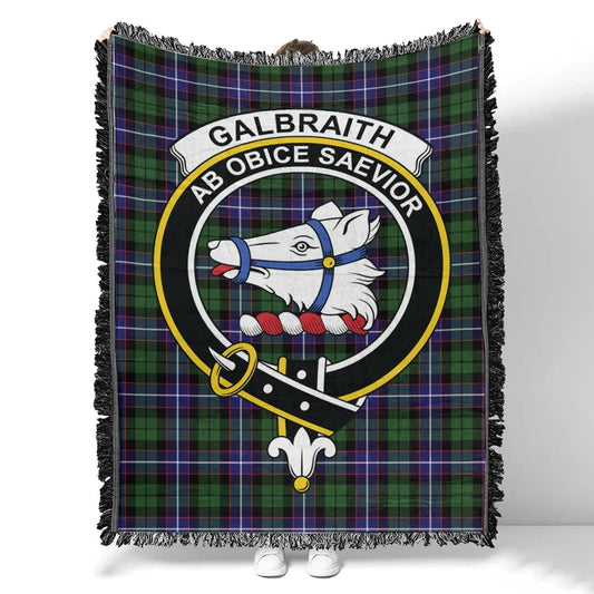 Scottish Tartan Galbraith Modern Clan Woven Blanket Crest Style