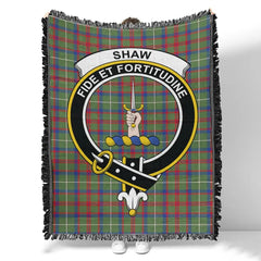 Scottish Tartan Shaw Green Modern Clan Woven Blanket Crest Style