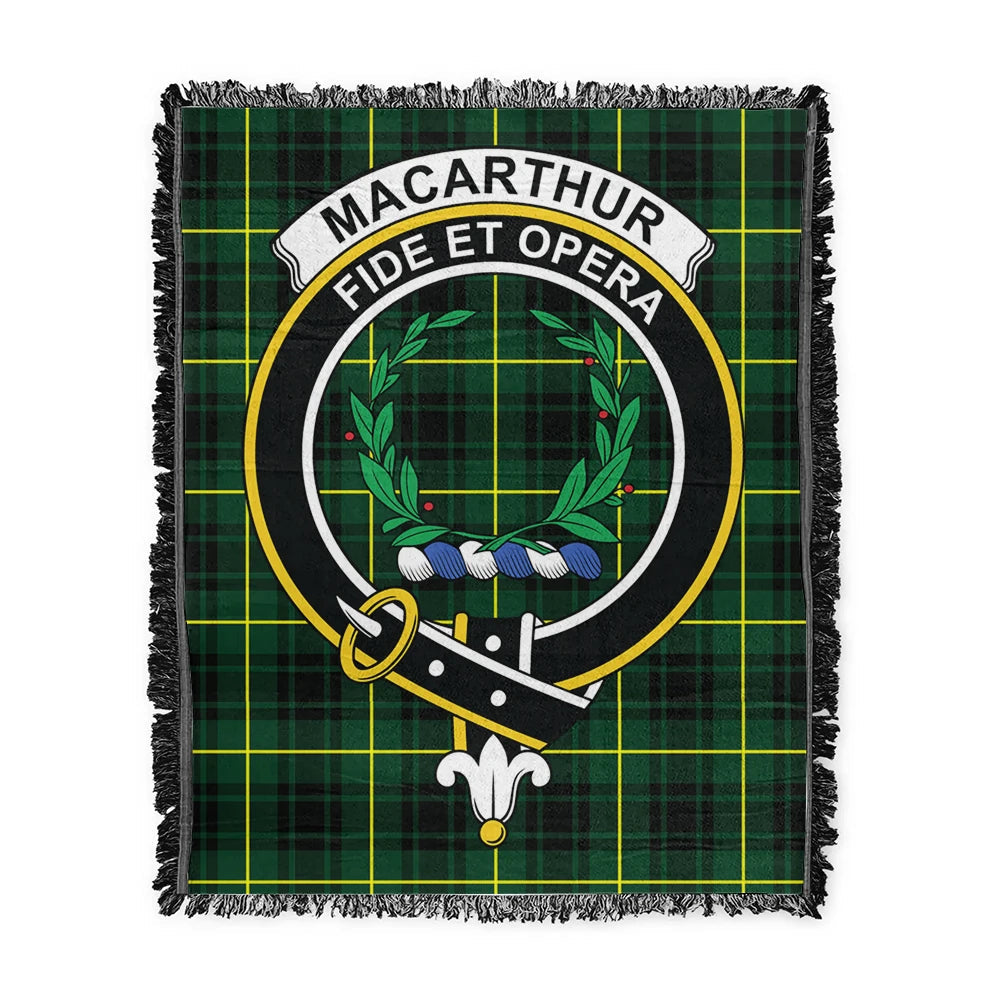 Scottish Tartan MacArthur Modern Clan Woven Blanket Crest Style