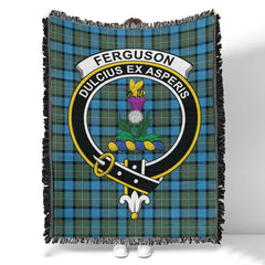 Scottish Tartan Fergusson Ancient Clan Woven Blanket Crest Style