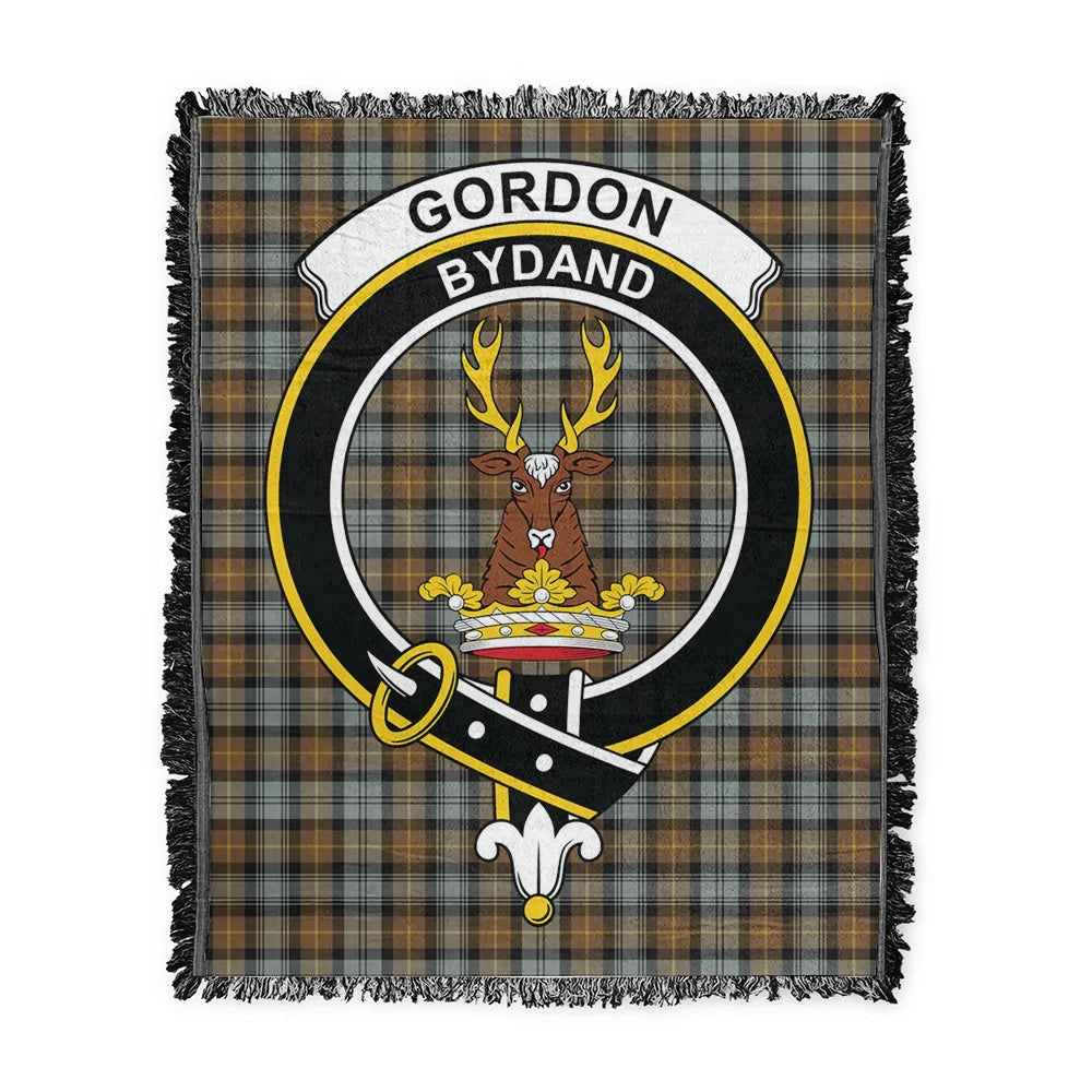 Scottish Tartan Gordon Weathered Clan Woven Blanket Crest Style