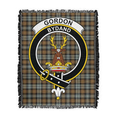 Scottish Tartan Gordon Weathered Clan Woven Blanket Crest Style