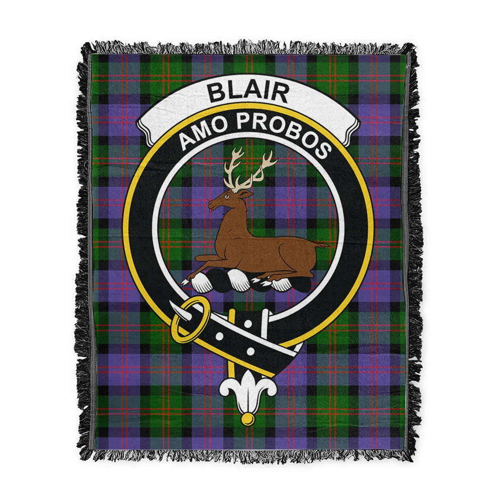 Scottish Tartan Blair Modern Clan Woven Blanket Crest Style
