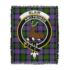 Scottish Tartan Blair Modern Clan Woven Blanket Crest Style