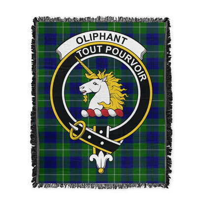 Scottish Tartan Oliphant Modern Clan Woven Blanket Crest Style