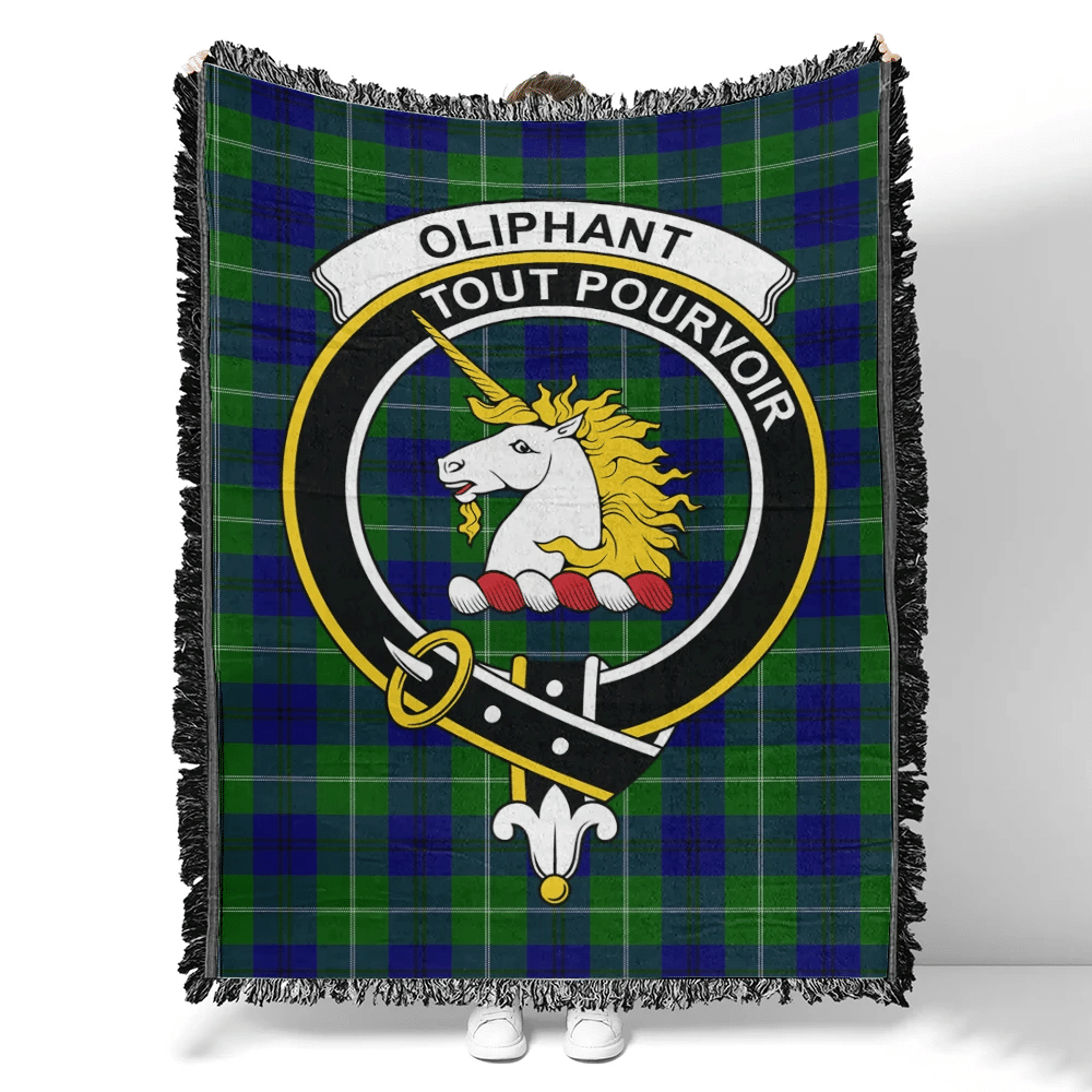 Scottish Tartan Oliphant Modern Clan Woven Blanket Crest Style