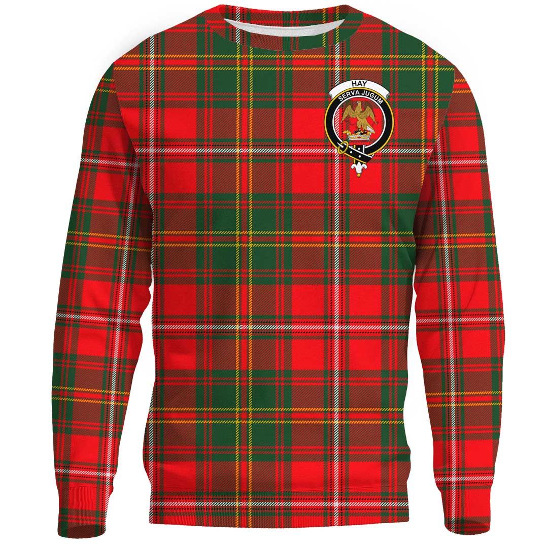 Hay Modern Tartan Crest Sweatshirt