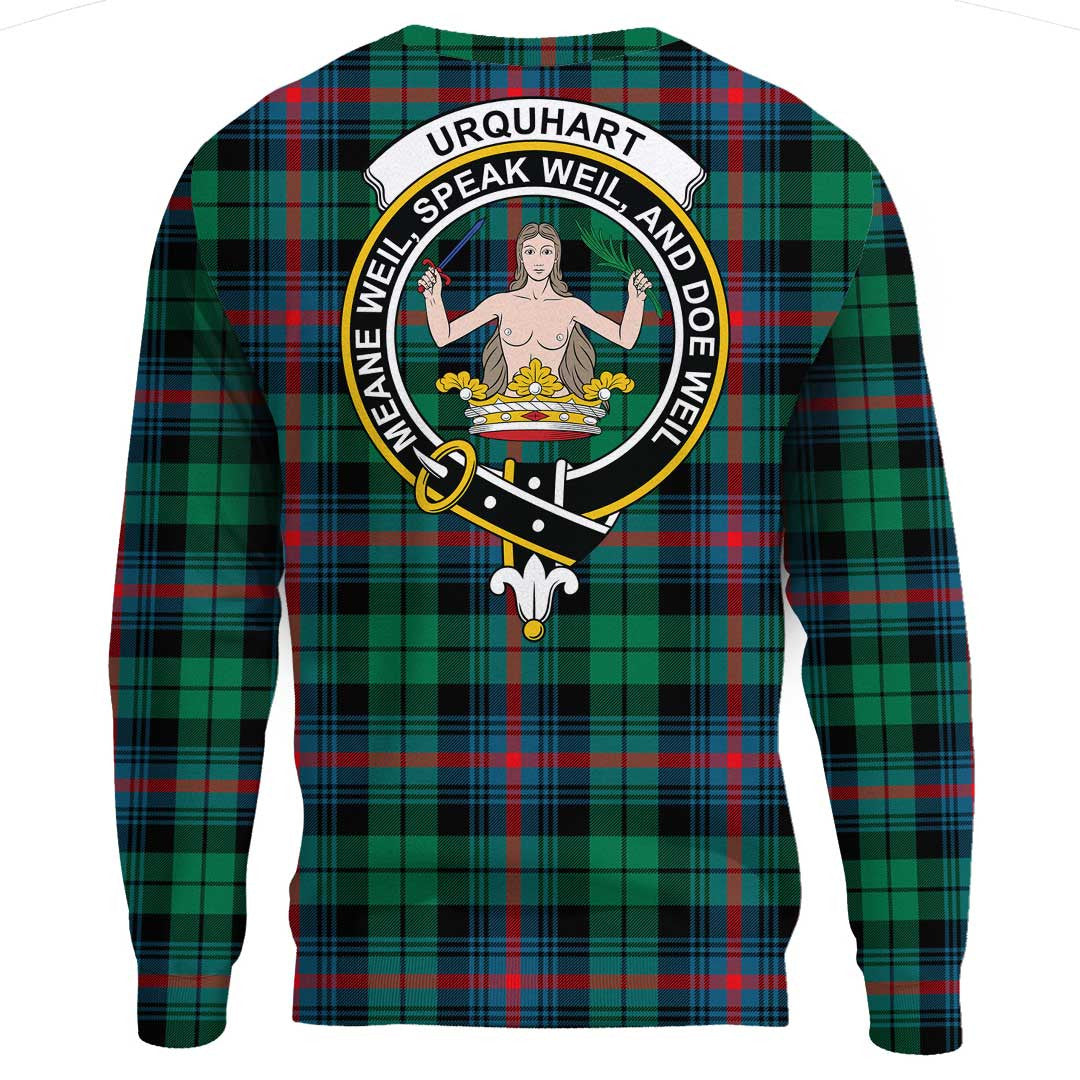 Urquhart Broad Red Ancient Tartan Crest Sweatshirt