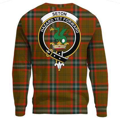 Seton Hunting Modern Tartan Crest Sweatshirt