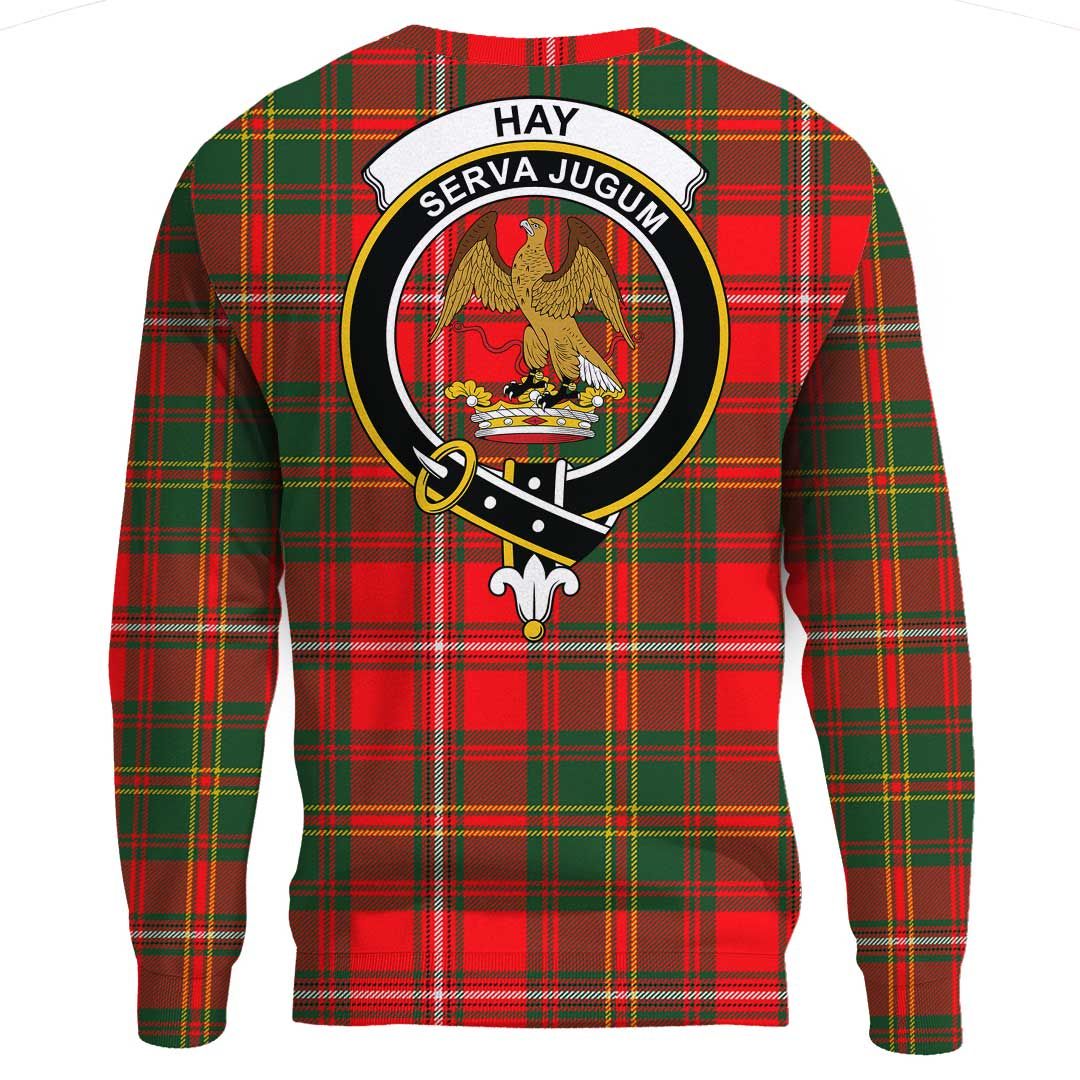 Hay Modern Tartan Crest Sweatshirt