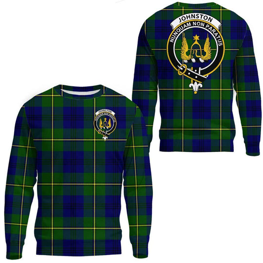 Johnston Modern Tartan Crest Sweatshirt