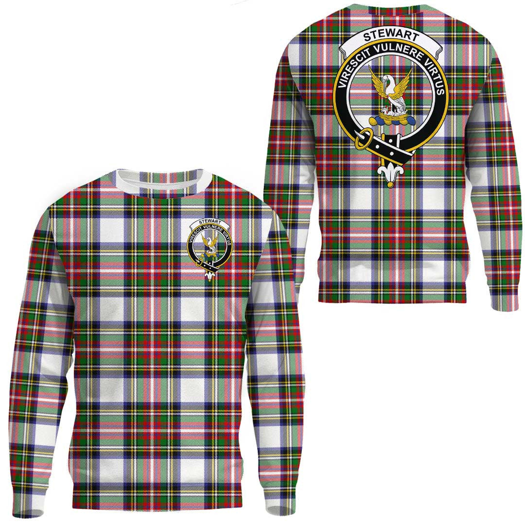 Stewart Dress Modern Tartan Crest Sweatshirt