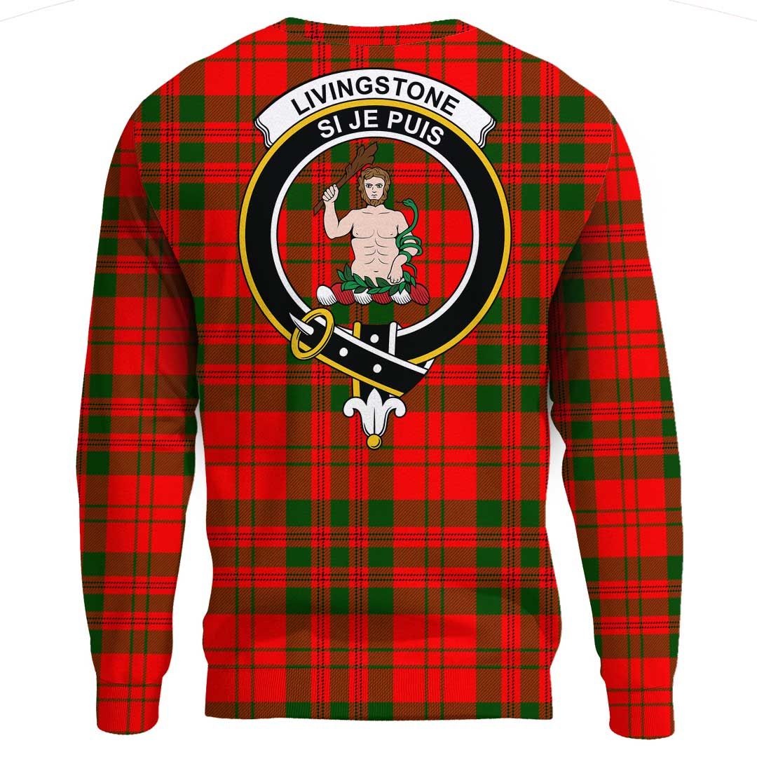 Livingstone Modern Tartan Crest Sweatshirt