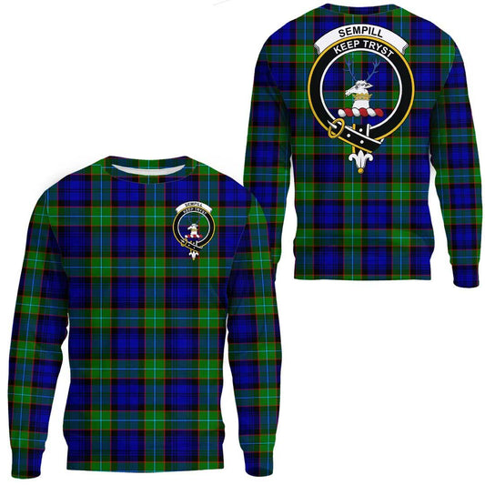 Sempill Modern Tartan Crest Sweatshirt