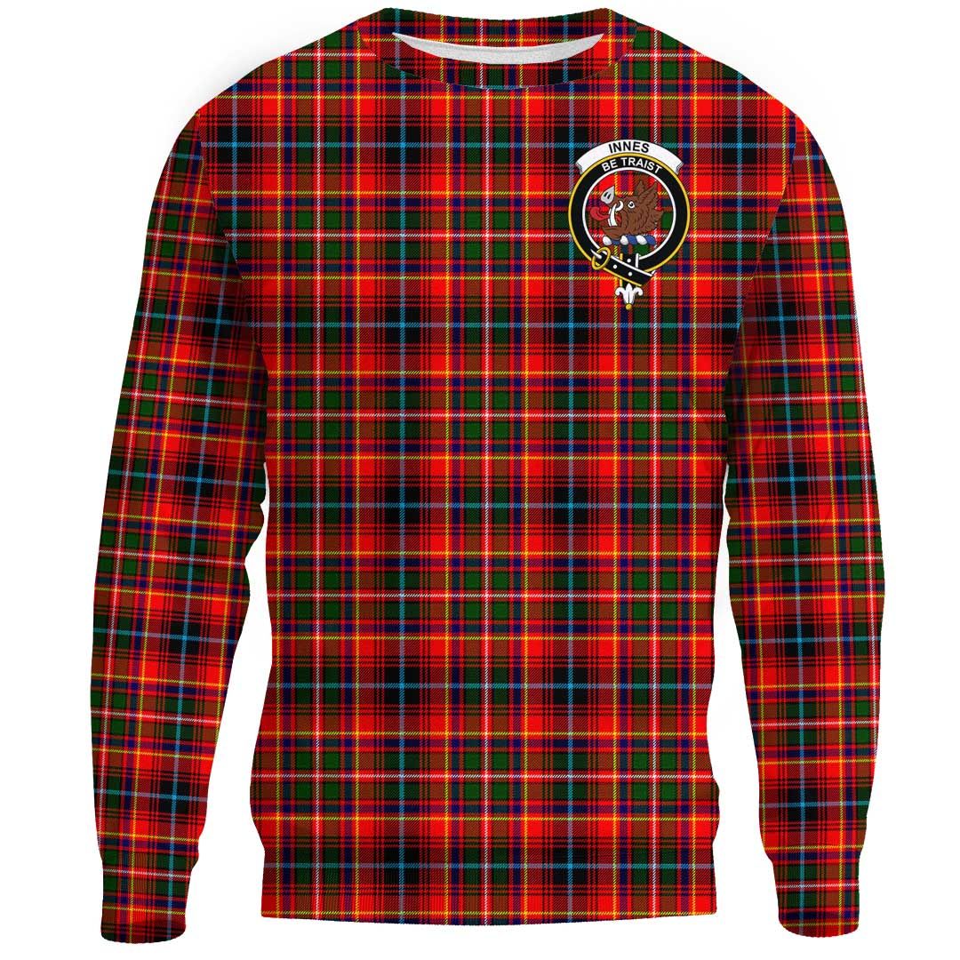 Innes Modern Tartan Crest Sweatshirt