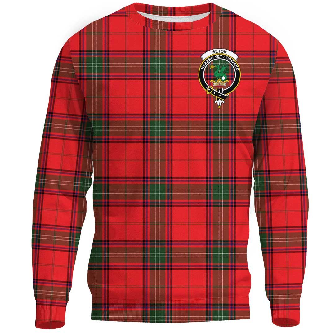 Seton Modern Tartan Crest Sweatshirt