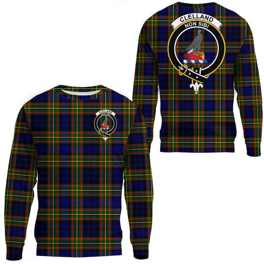 Clelland Modern Tartan Crest Sweatshirt