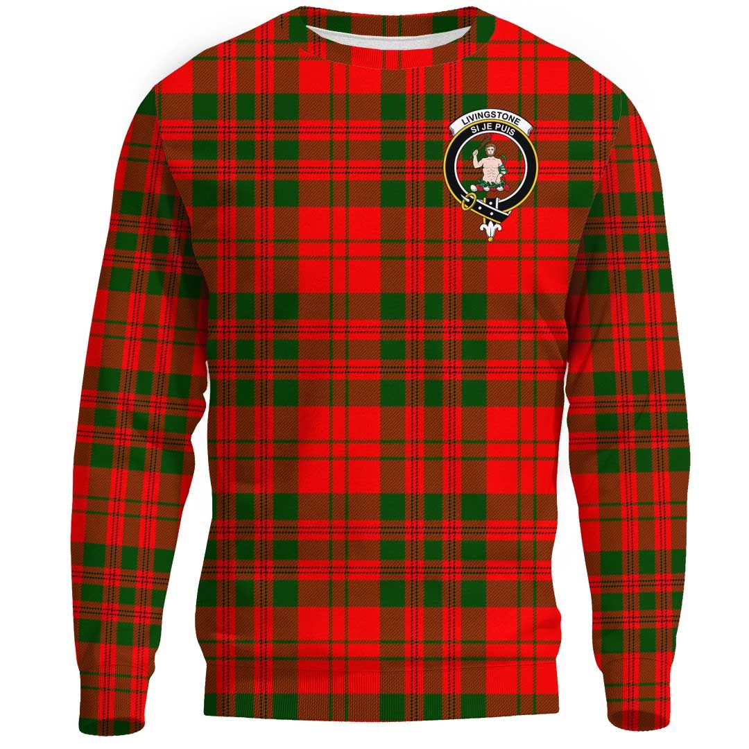 Livingstone Modern Tartan Crest Sweatshirt