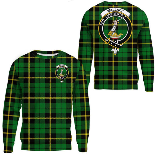 Wallace Hunting Green Tartan Crest Sweatshirt