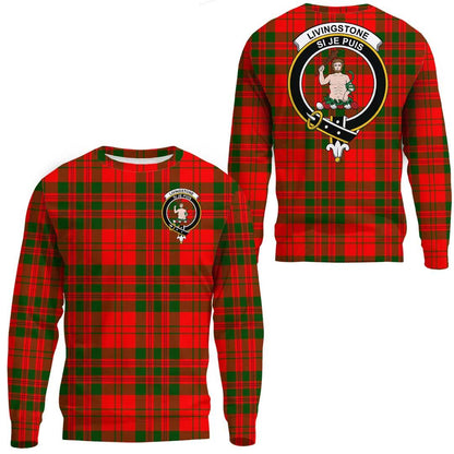 Livingstone Modern Tartan Crest Sweatshirt