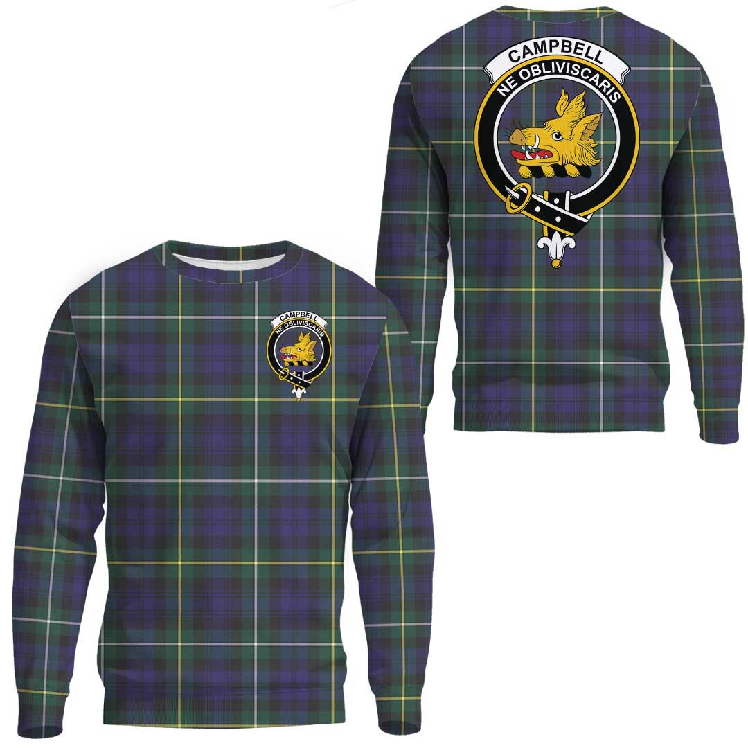 Campbell Argyll Modern Tartan Crest Sweatshirt