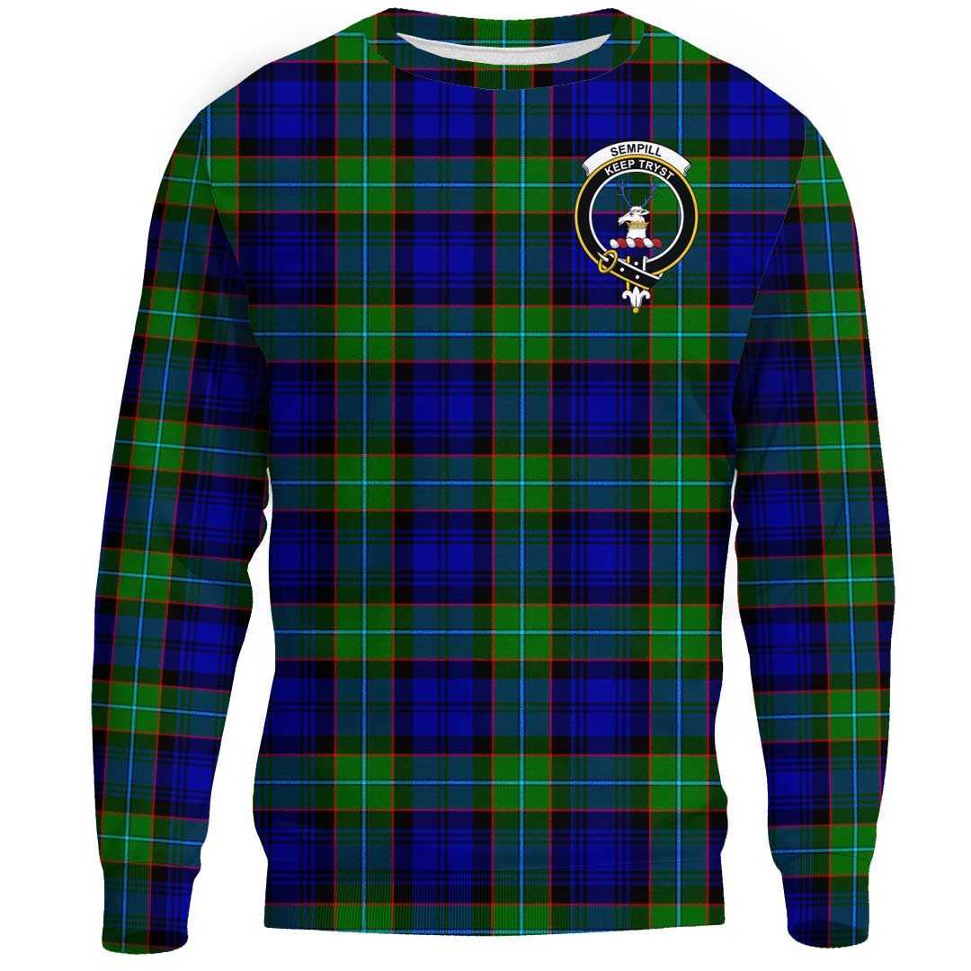 Sempill Modern Tartan Crest Sweatshirt