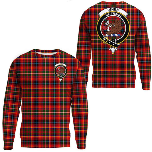 Innes Modern Tartan Crest Sweatshirt