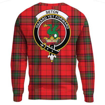 Seton Modern Tartan Crest Sweatshirt