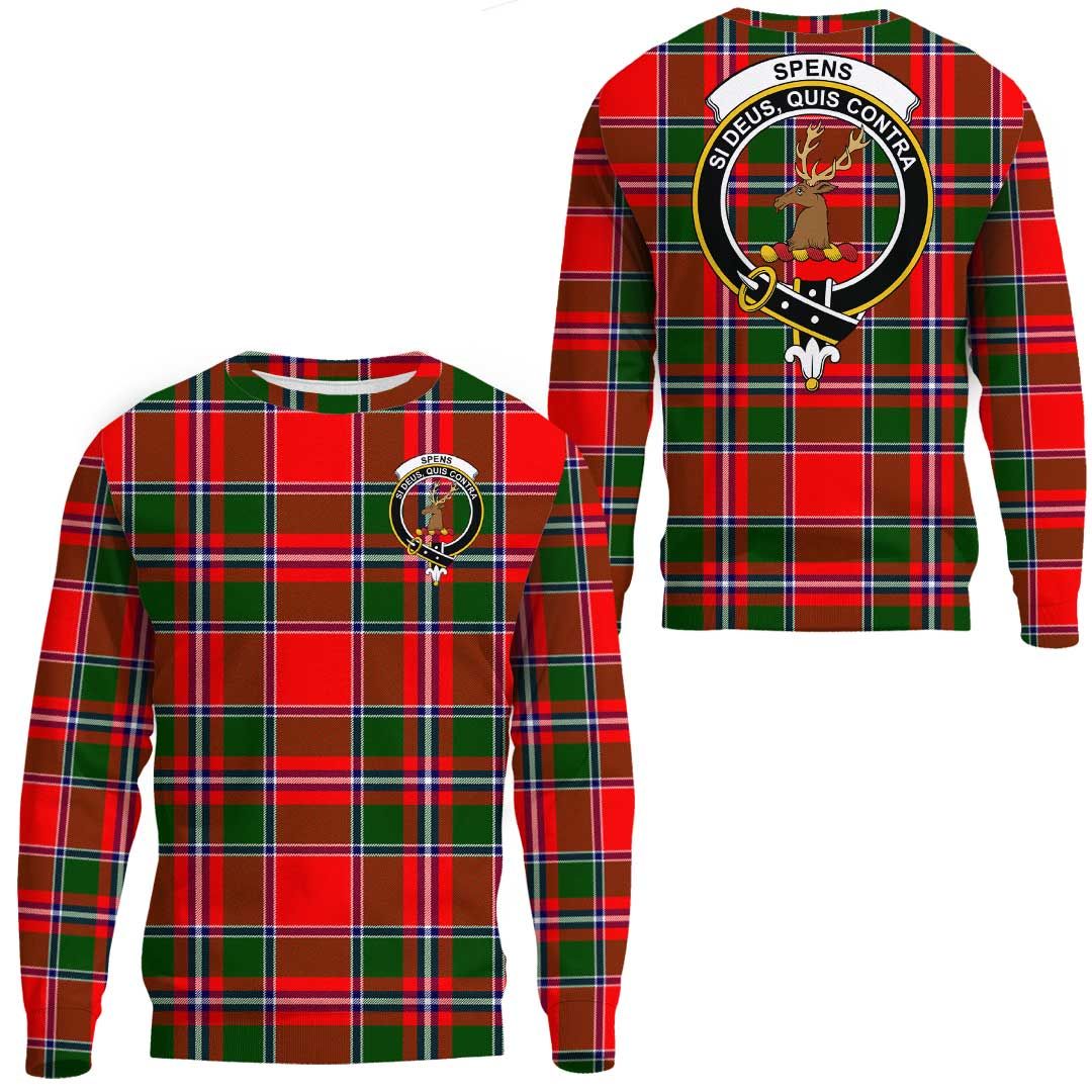 Spens Modern Tartan Crest Sweatshirt