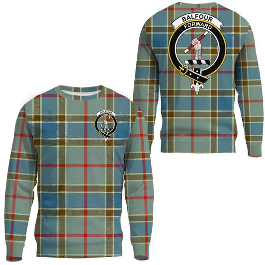 Balfour Blue Tartan Crest Sweatshirt