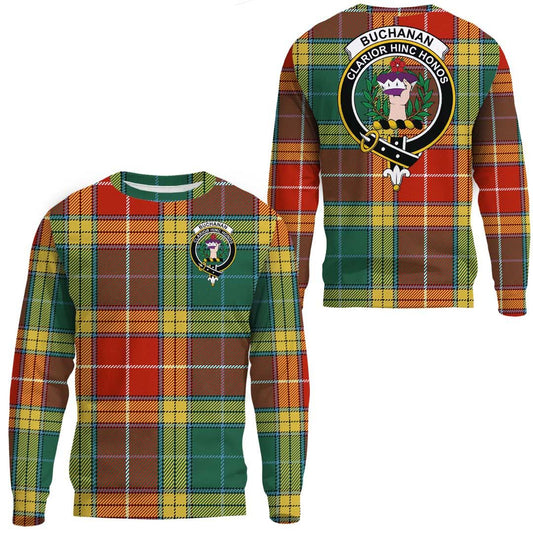 Buchanan Old Sett Tartan Crest Sweatshirt