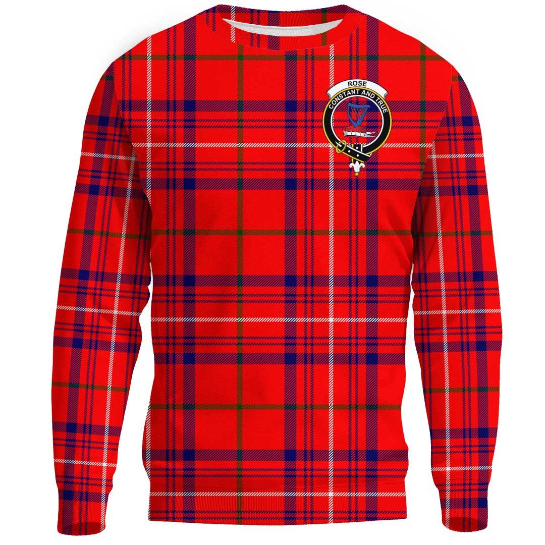 Rose Modern Tartan Crest Sweatshirt