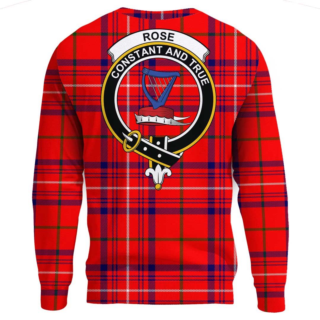 Rose Modern Tartan Crest Sweatshirt