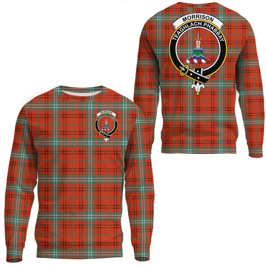 Morrison Red Ancient Tartan Crest Sweatshirt