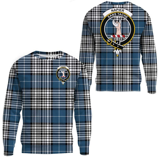 Napier Modern Tartan Crest Sweatshirt