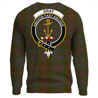 Gray Hunting Tartan Crest Sweatshirt